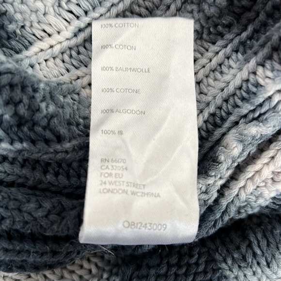 Anthropologie Pilcro Joni Cable-Knit Sweater Tie Dye Wash Slouchy Cotton V-Neck - Picture 7 of 7